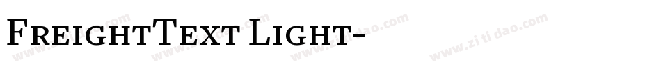 FreightText Light字体转换